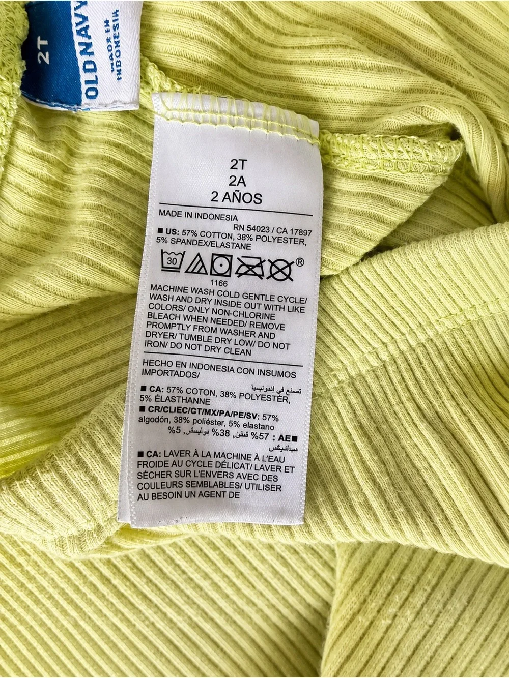 Old Navy Ruffled Ribbed Toddler Girls Leggings – Size 2T